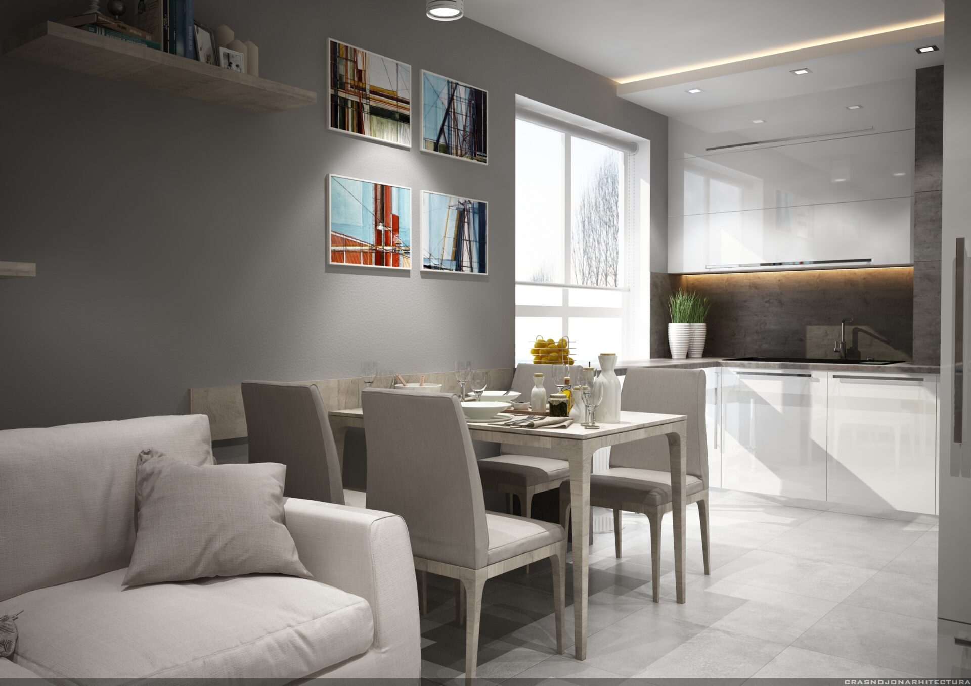 Innenarchitektur | 1-Zimmer-Apartment | LPH 1-5